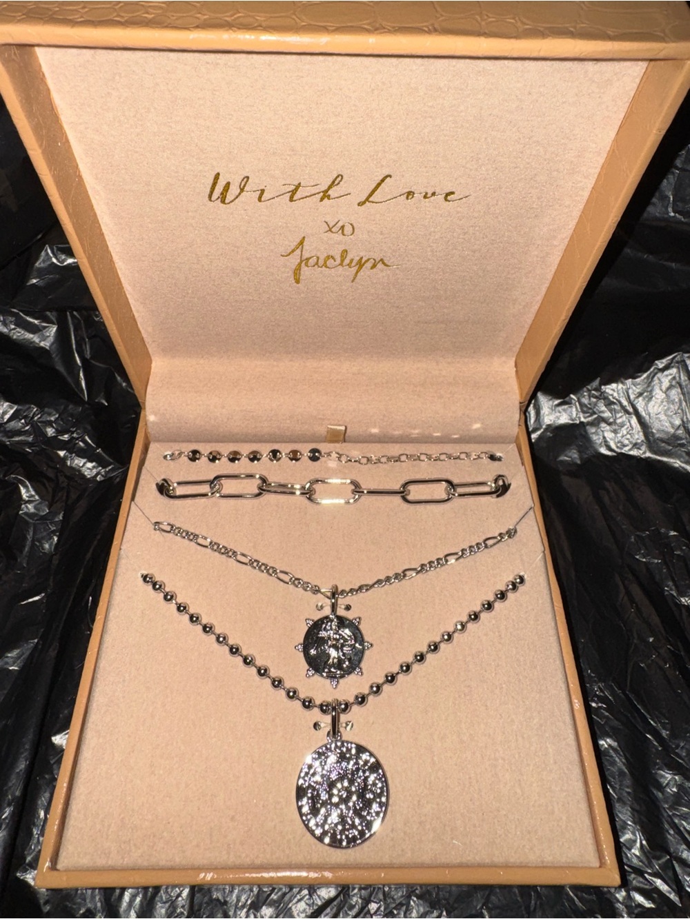 Silver-Tone Layered Necklace Set - Silver